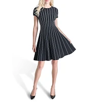 Striped Fit-&-Flare Dress