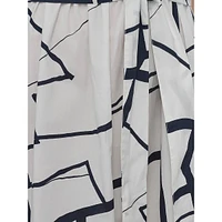 Abstract-Print Midi Shirtdress