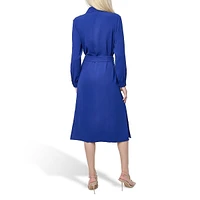 Utility-Style Midi Shirt Dress