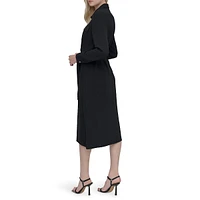 Utility-Style Midi Shirt Dress