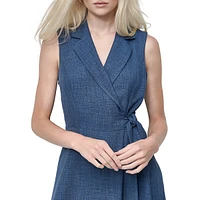 Sleeveless Side-Tie Midi Dress