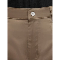 Pantalon cargo satiné avec glissière au bas des jambes