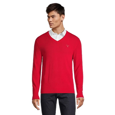 MD. Extrafine Lambswool V-Neck Sweater