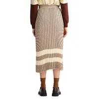 Check Pleated Skirt