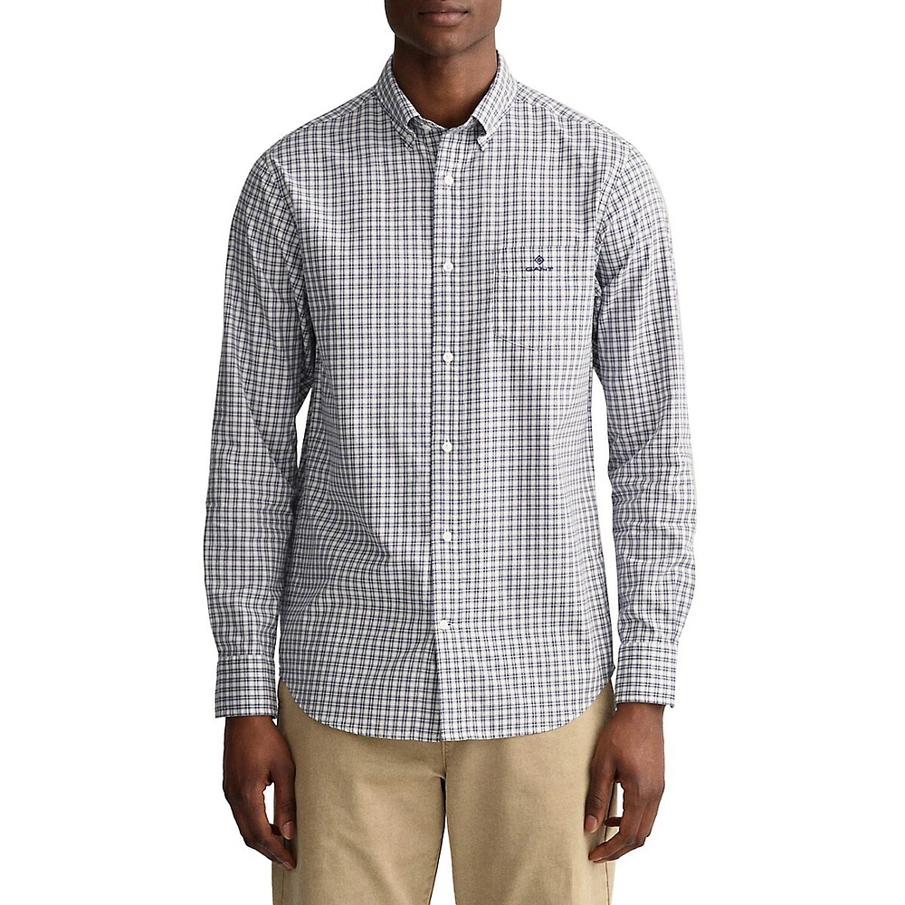 Small Tartan Regular-Fit Twill Shirt