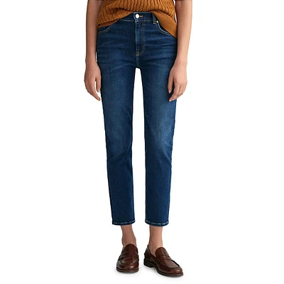 D2 Mid-Rise Cropped Slim Jeans