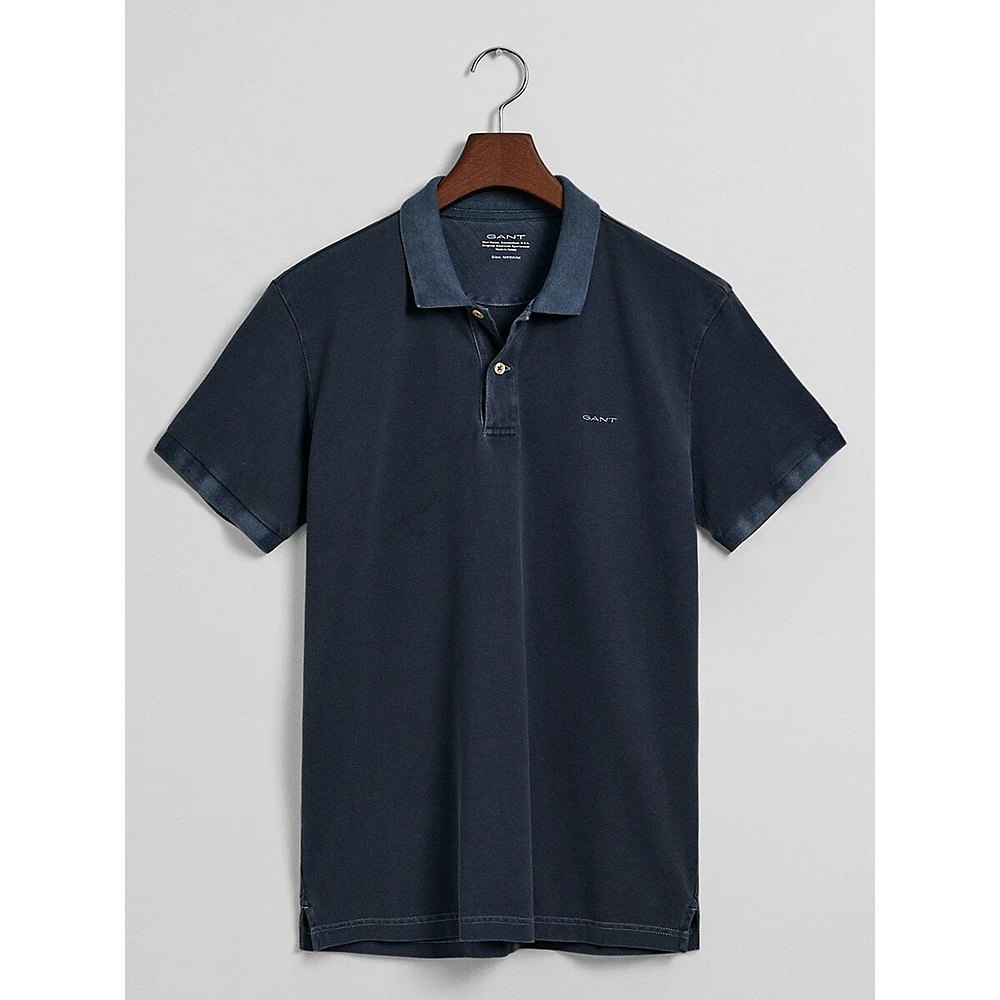 Sun-Faded Piqué Knit Rugger Shirt