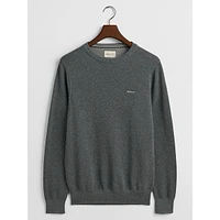 Cotton Piqué Crewneck Sweater