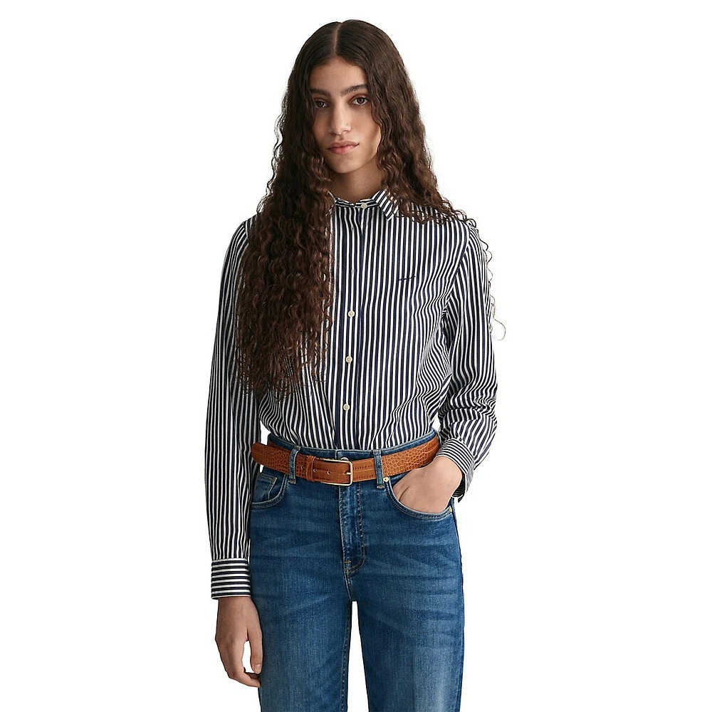 Striped Poplin Shirt