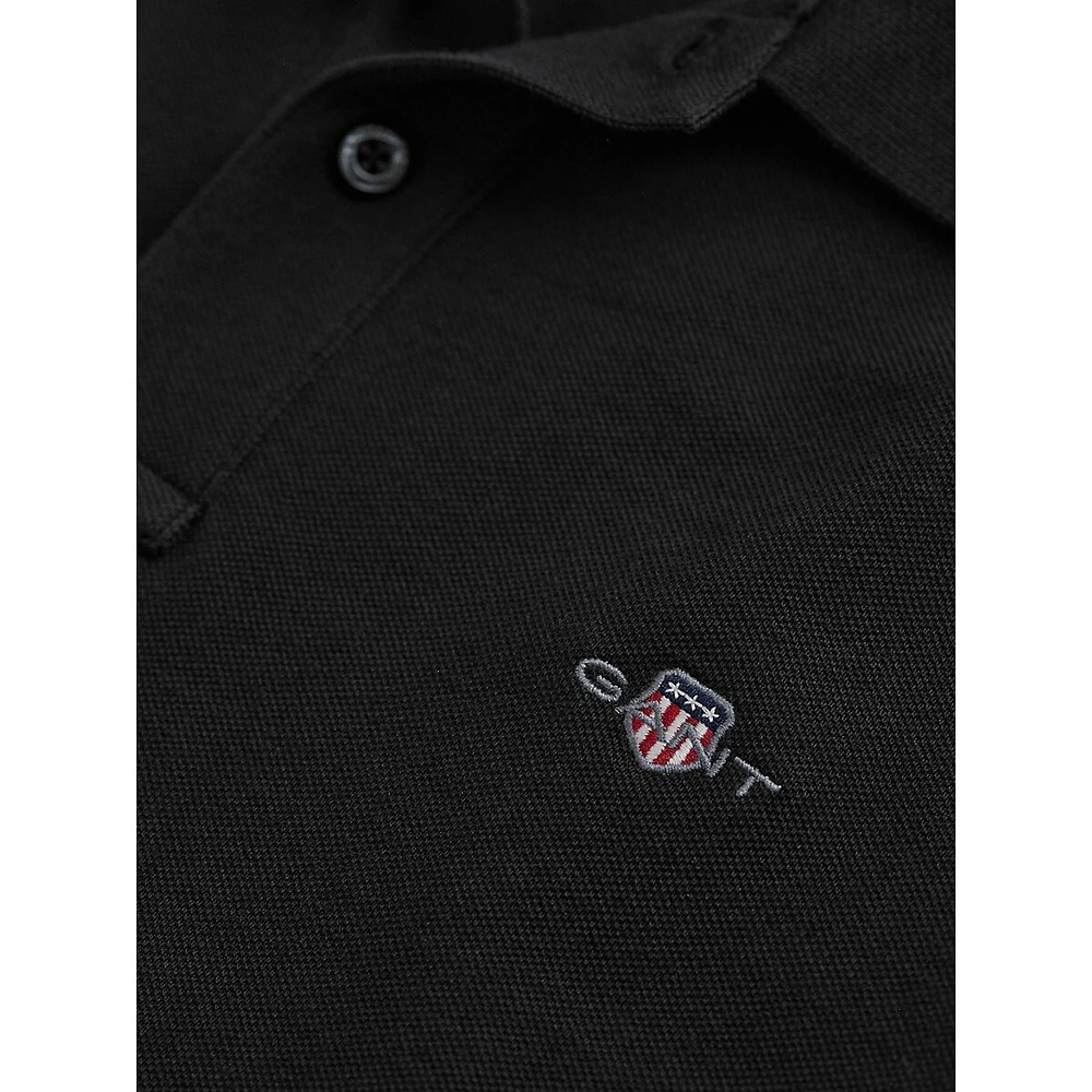 Shield Short-Sleeve Piqué Polo Shirt