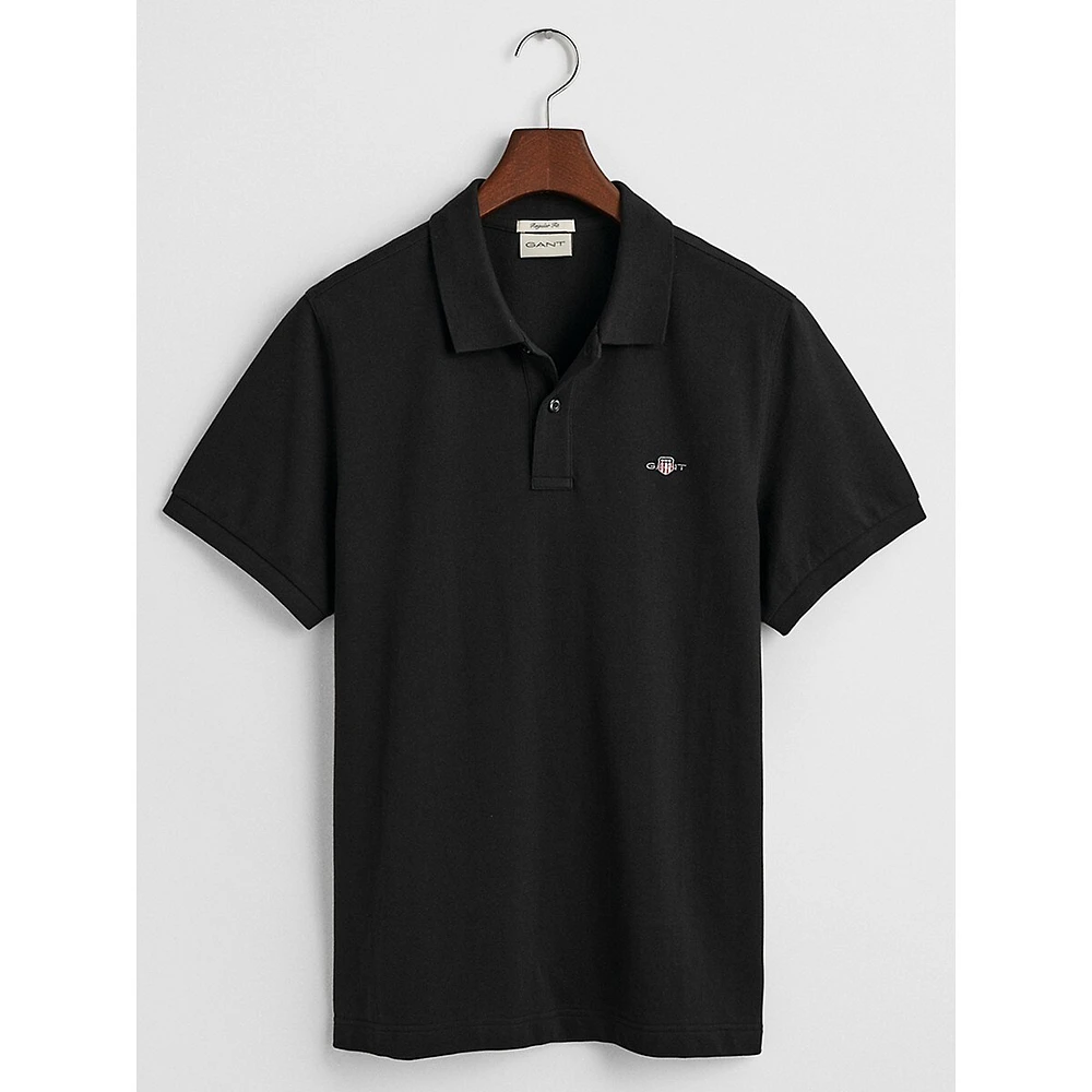 Shield Short-Sleeve Piqué Polo Shirt