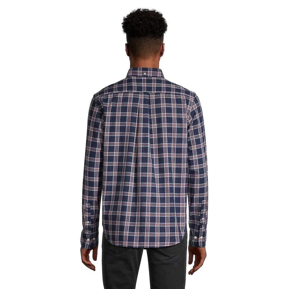 Regular Untucked-Fit Archive Oxford Check Shirt