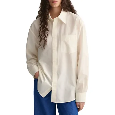Relaxed Cotton-Silk Shirt