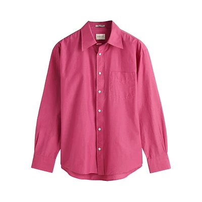 Relaxed Cotton-Silk Shirt