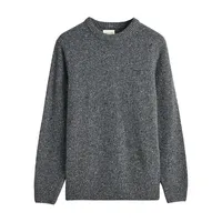Wool-Blend Neps Crewneck Sweater