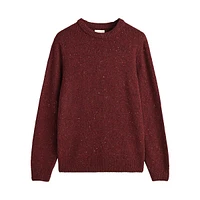 Wool-Blend Neps Crewneck Sweater