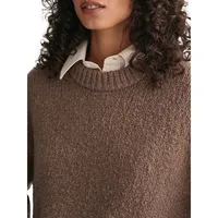 Wool-Blend Bouclé Crewneck Sweater
