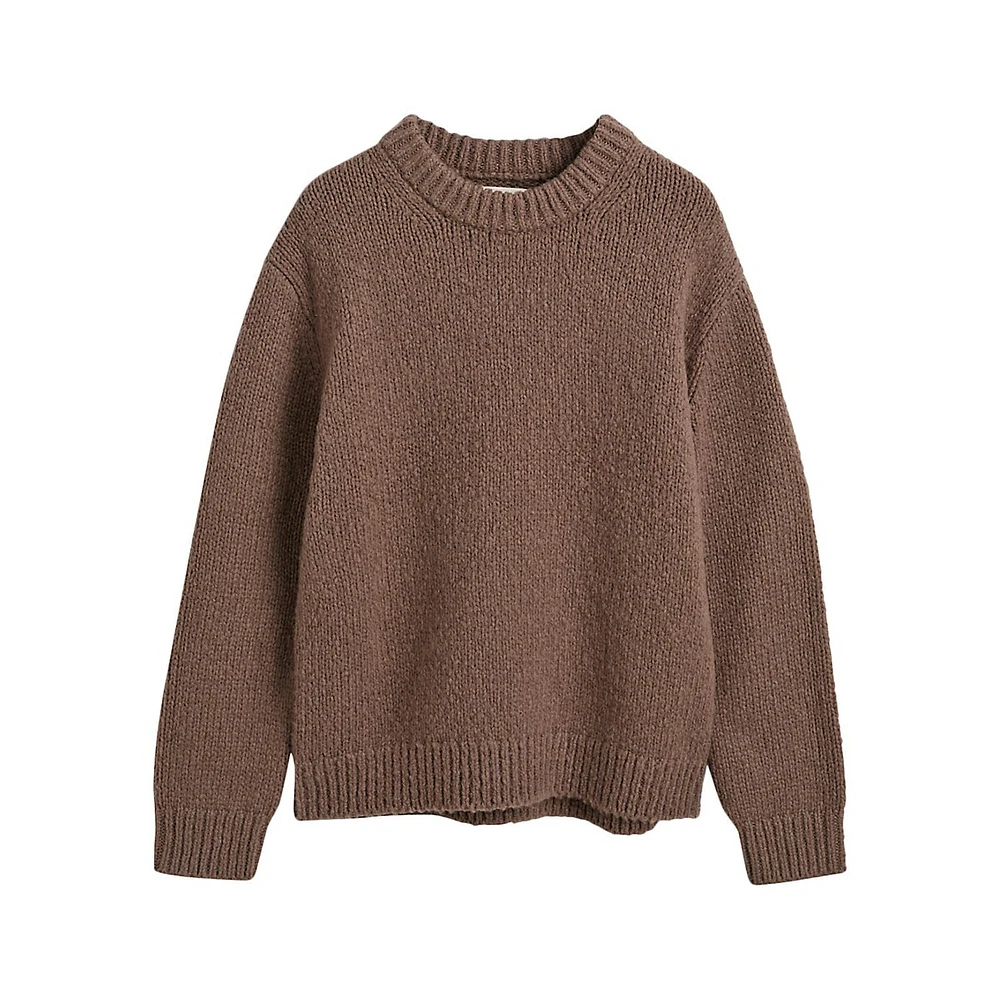 Wool-Blend Bouclé Crewneck Sweater