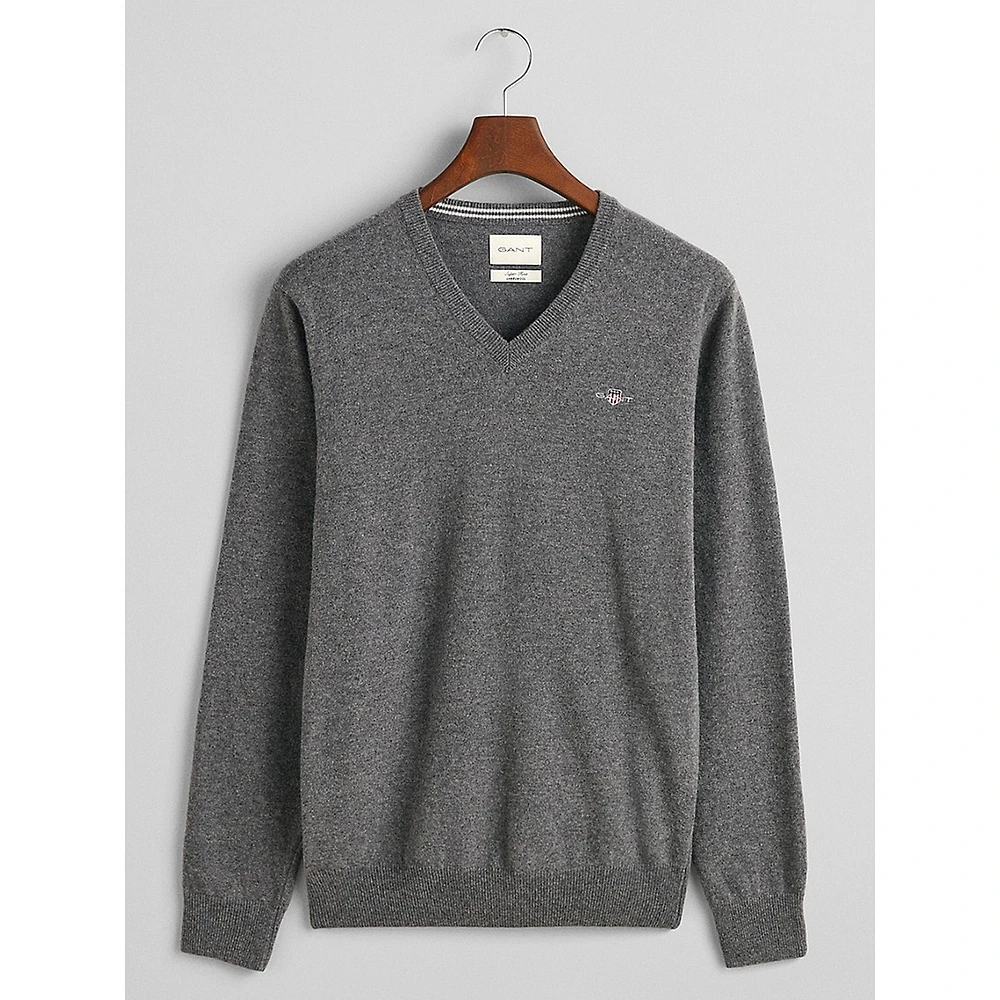 Superfine Lambswool V-Neck Sweater