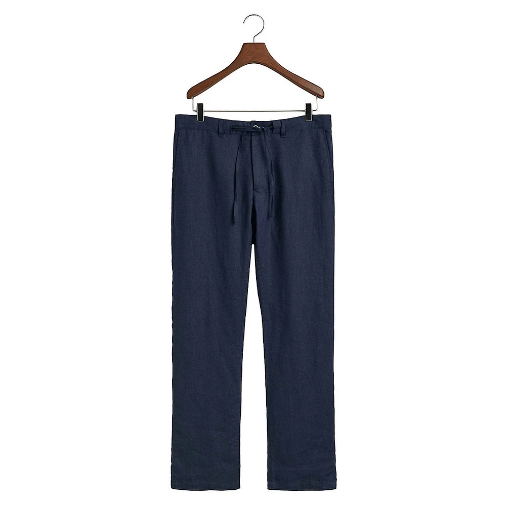Relaxed Linen Drawstring Pants