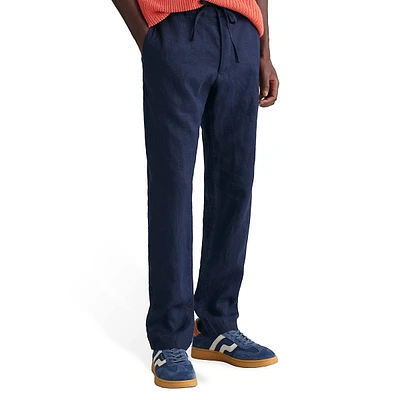 Relaxed Linen Drawstring Pants