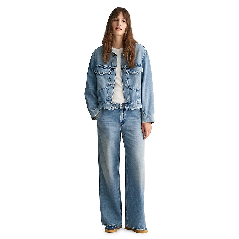 Low-Rise Wide-Leg Jeans