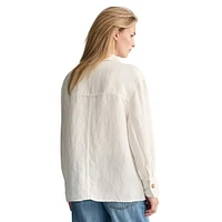 Relaxed Linen-Blend Overshirt