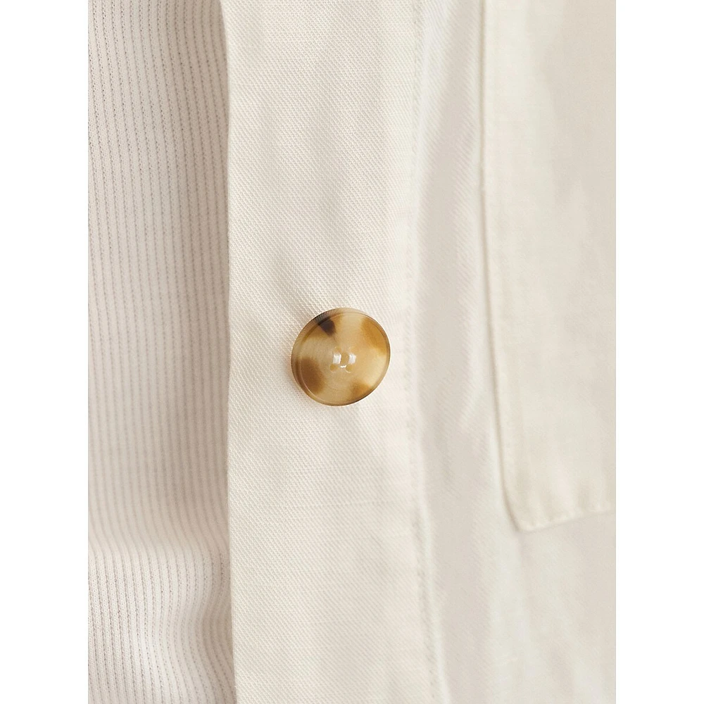 Relaxed Linen-Blend Overshirt