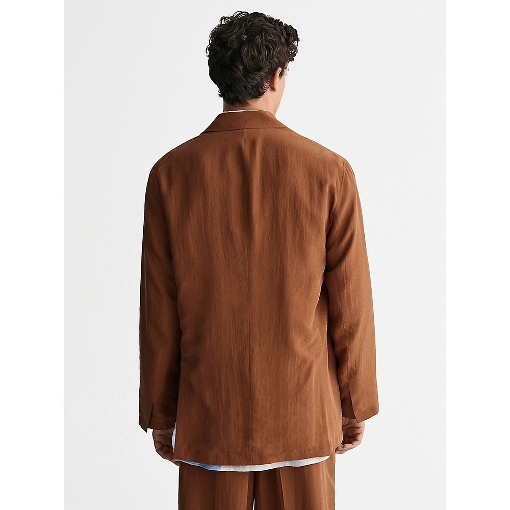 Relaxed Silk Blazer
