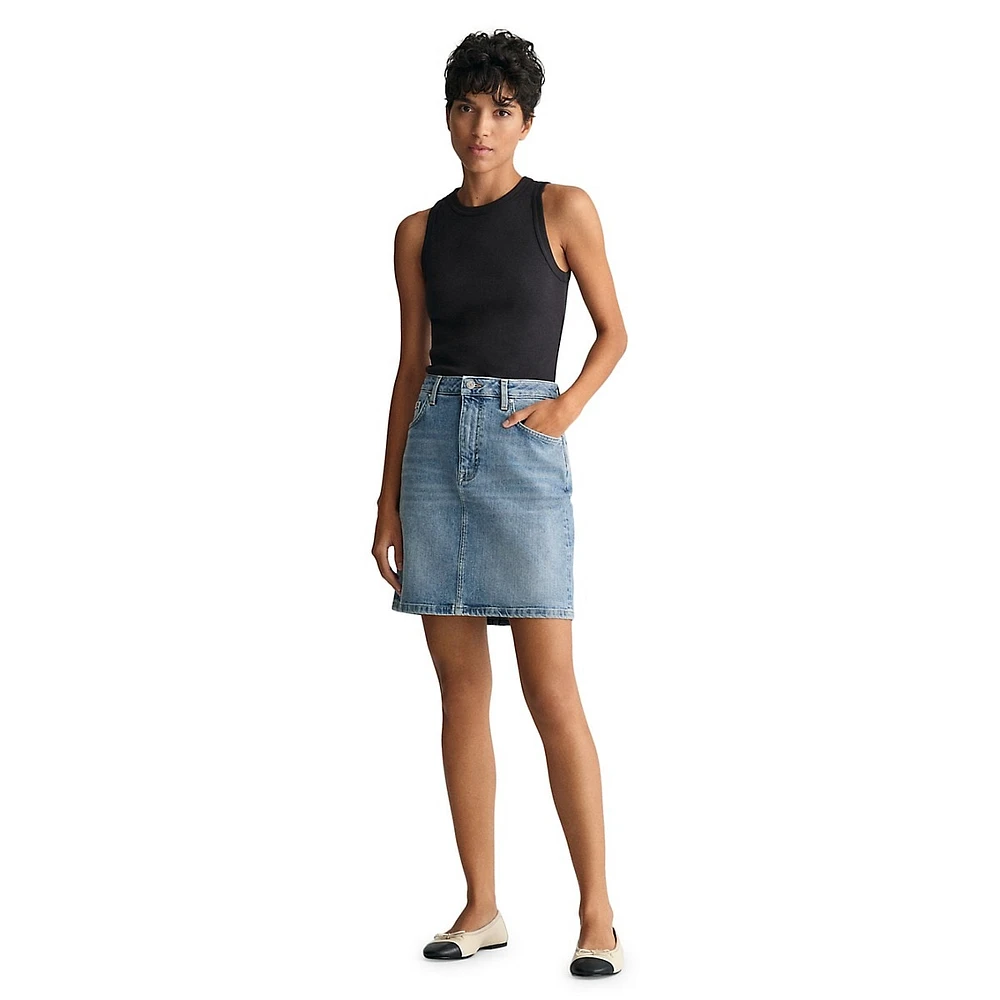 5-Pocket Denim Mini Skirt