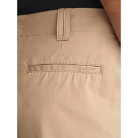 Relaxed-Fit Flat-Front Chino Shorts