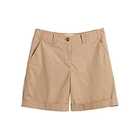 Relaxed-Fit Flat-Front Chino Shorts