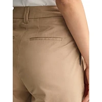 Relaxed-Fit Pleated Chino Shorts