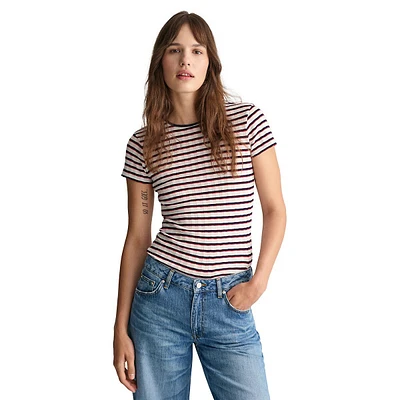 Striped & Ribbed T-Shirt