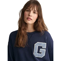 G-Badge Cropped Oversized Sweatshirt