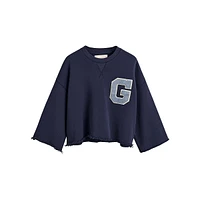 G-Badge Cropped Oversized Sweatshirt