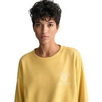 Crest-Graphic Cropped Sweatshirt