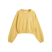 Crest-Graphic Cropped Sweatshirt