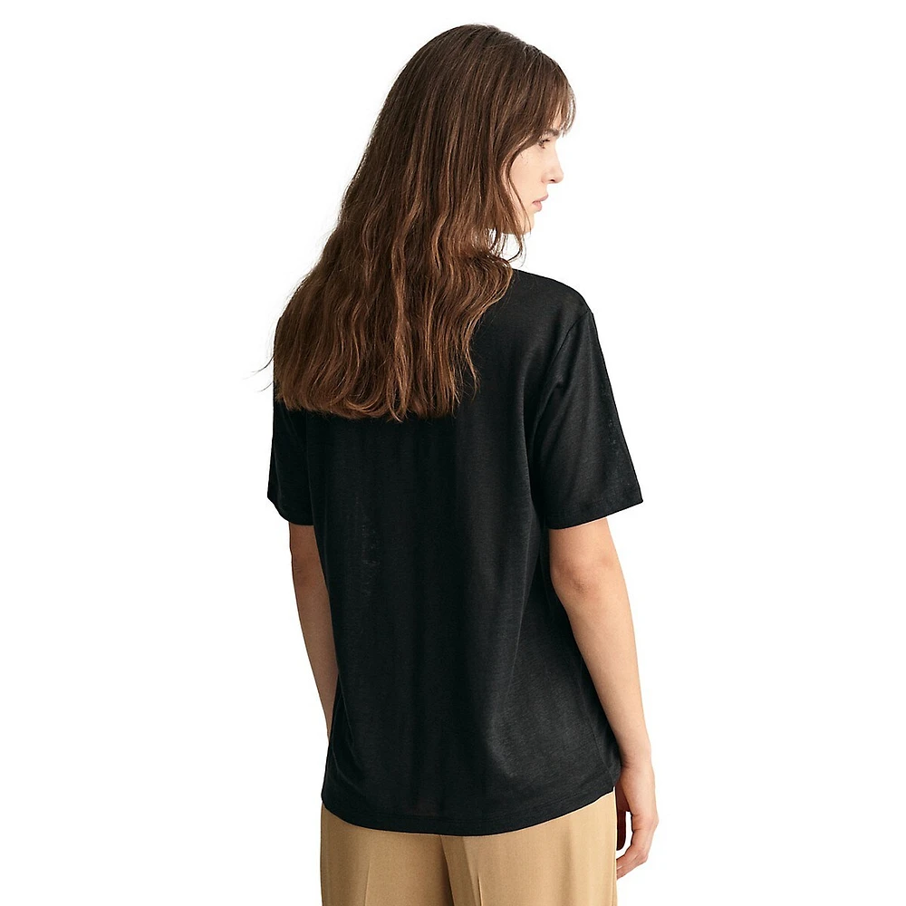 Relaxed-Fit Linen T-Shirt