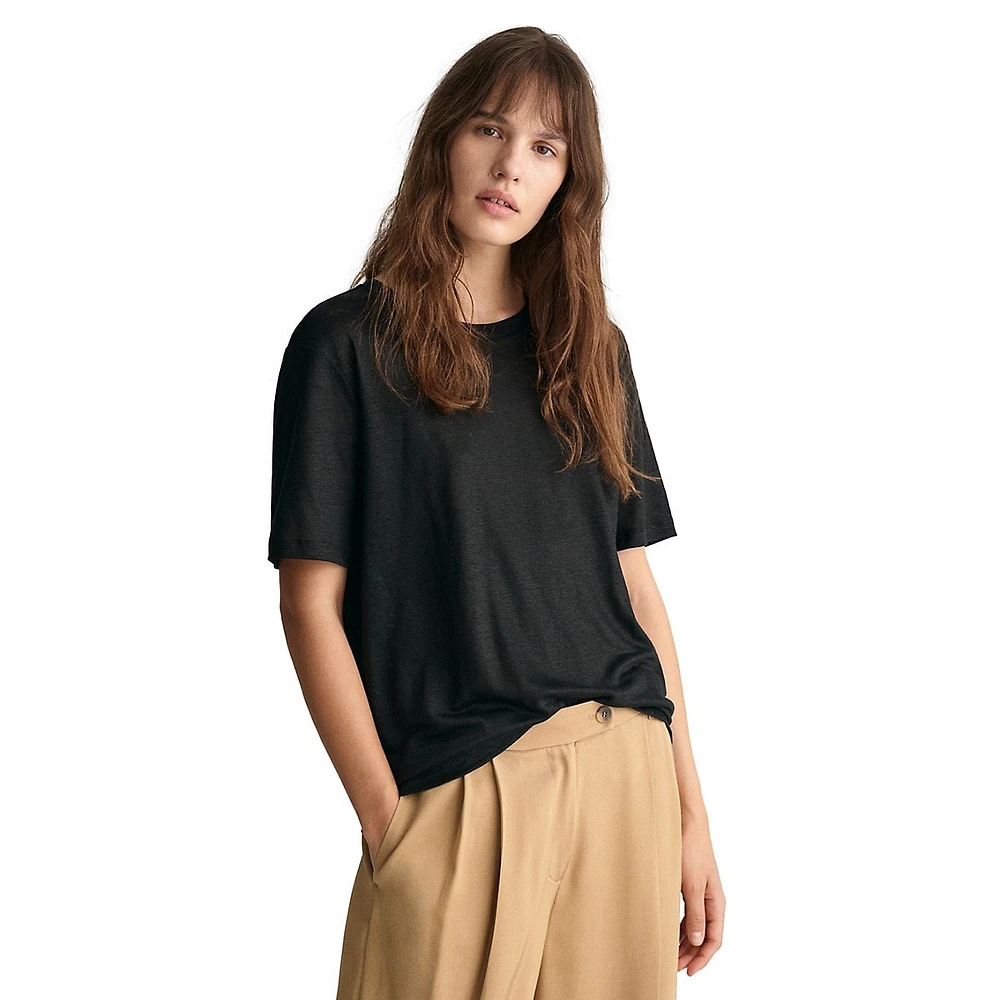 Relaxed-Fit Linen T-Shirt