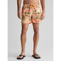 Hawaii-Print Swim Shorts