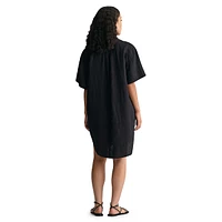 Relaxed-Fit Short-Sleeve Linen Caftan