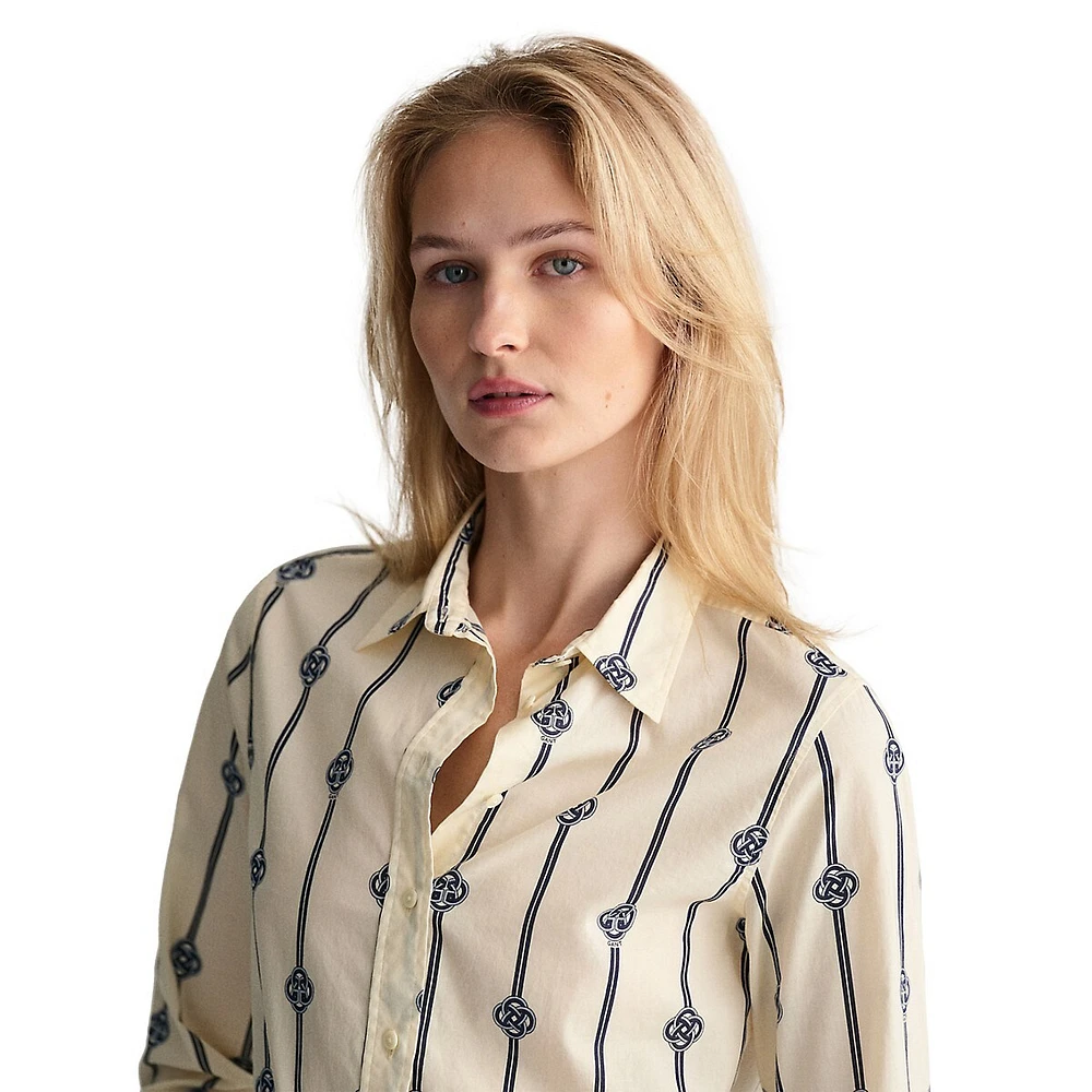 Monogram Stripe Voile Shirt