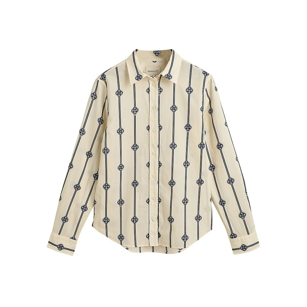 Monogram Stripe Voile Shirt