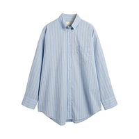 Oversized Luxury Oxford Striped Button-Down Shirt