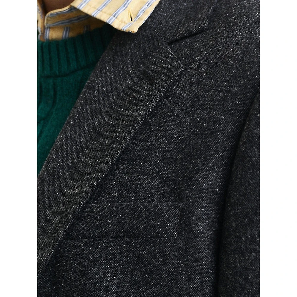 Slim-Fit Donegal Wool-Blend Suit Blazer