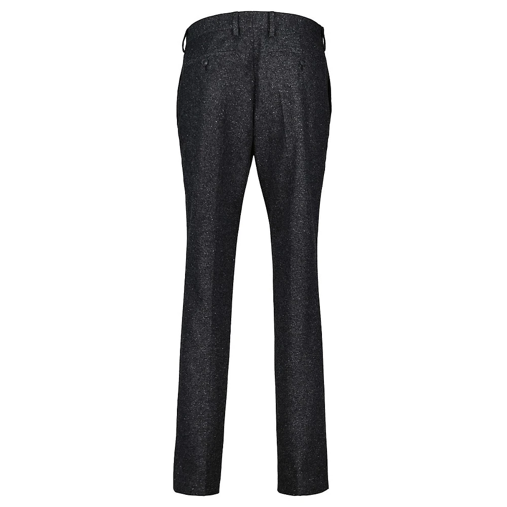 Slim Donegal Wool-Blend Suit Pants