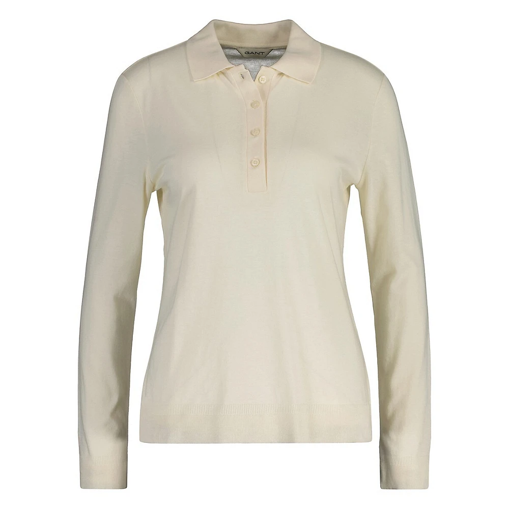 Seamless Long-Sleeve Polo Shirt