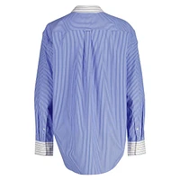 Relaxed-Fit Mixed-Stripe Poplin Shirt