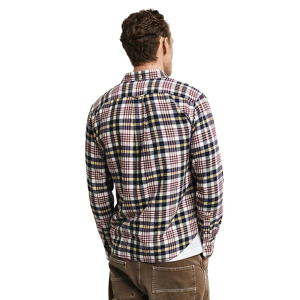 Regular-Fit Flannel Plaid Shirt